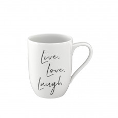 Villeroy & Boch Statement Kulplu bardak - Live, Love, Laugh 0,28 L