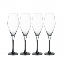 Villeroy & Boch Manufacture Rock 4 parça şampanya kadehi seti, 260 ml