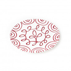 Gmundner Keramik Rotgeflammt Sunum tabağı Cup d: 32 cm / h: 2,2 cm