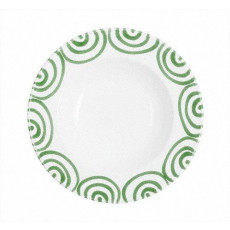 Gmundner Keramik Grüngeflammt Çorba tabağı Gourmet d: 24 cm / h: 4 cm