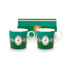 Pip Studio Love Birds Emerald-Green Kaffeetassen Set 2-tlg. 0,19 L