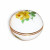 Meissen Neuer Ausschnitt - Rose mitte gelb mit Goldrand Kutu h: 6 cm / ç: 9 cm