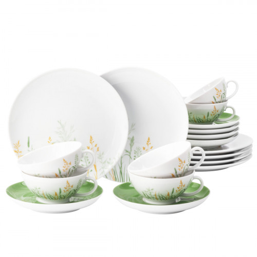 Seltmann Weiden Liberty Meadow Grasses Green Small tea set 18 pieces