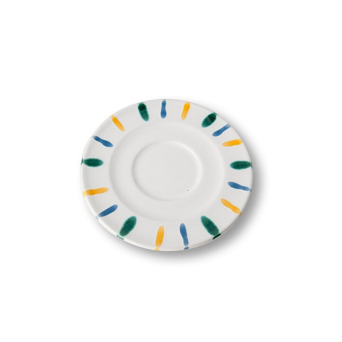 Gmundner Keramik Buntgeflammt Cappuccino saucer Gourmet d: 14 cm