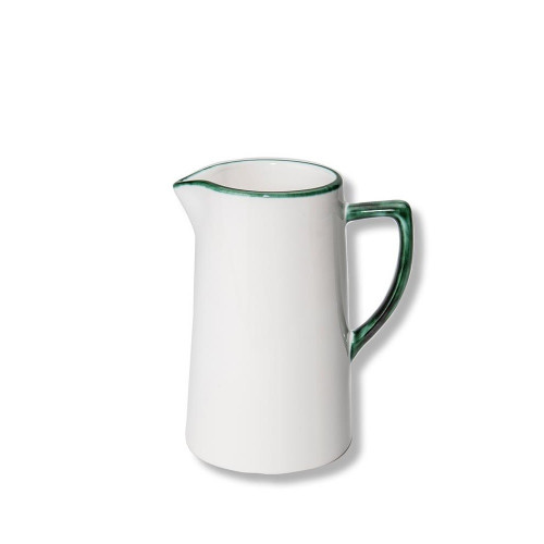 Gmundner ceramic green rim water jug 0,7 L / h: 16 cm