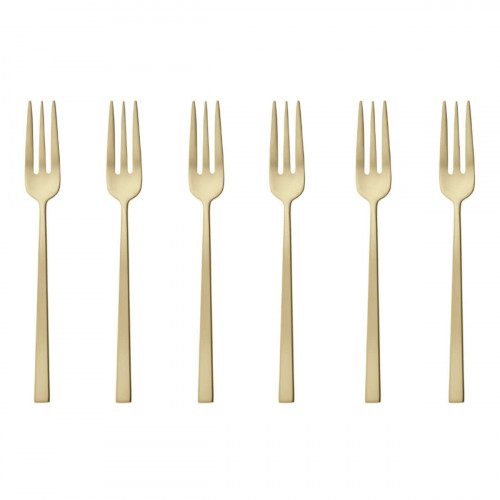 Sambonet Rock Antique - Edelstahl / PVD Champagner Set of 6 cake forks