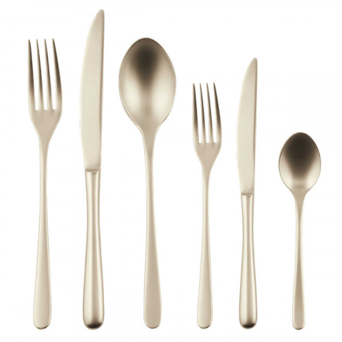 Sambonet Taste Antique - Edelstahl / PVD Champagner 36-piece cutlery set. Full tang / Monoblock