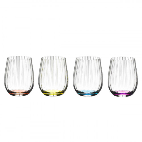 Riedel Tumbler Glasses Collection Happy O Optik Glass Set 4 pcs. h: 96 mm / 344 ml