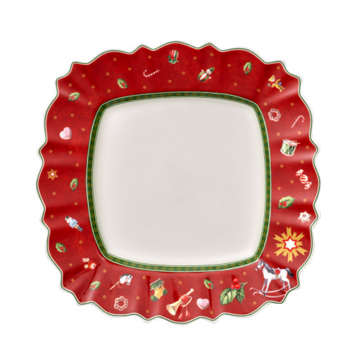 Villeroy & Boch Toy's Delight Square red dinner plate 28x28 cm