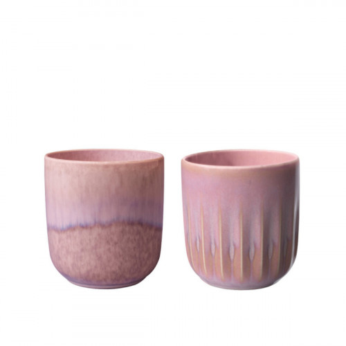 like. by Villeroy & Boch Perlemor Coral Cup without handle set of 2 pieces