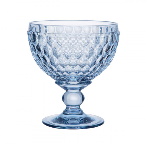 Villeroy & Boch Boston Coloured Champagne glass / Blue dessert bowl 12.5 cm