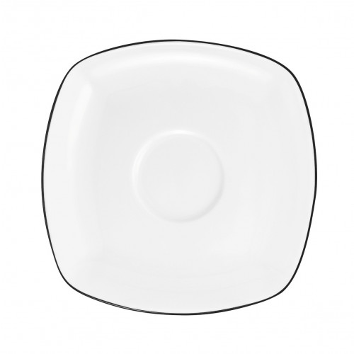Seltmann Weiden Lido Black Line Rectangular saucer 14.5x14.5 cm