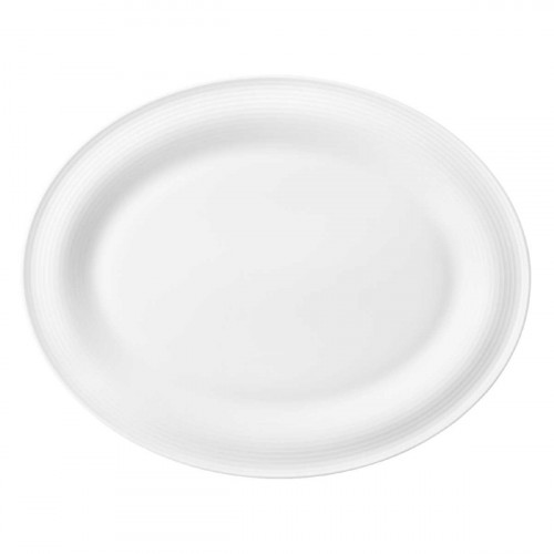 Seltmann Weiden Beat Weiß Oval serving platter 35 x 28 cm