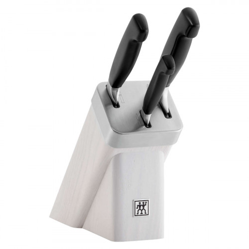 Zwilling Vier Sterne Self-sharpening white knife block, 4-piece set