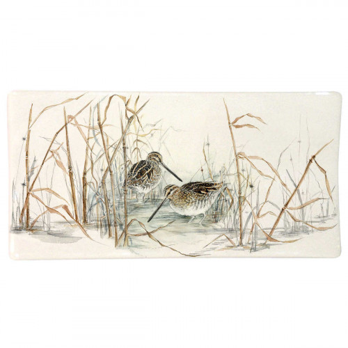 Gien Fayencerie Sologne Small rectangular plate 19.3 x 10 cm