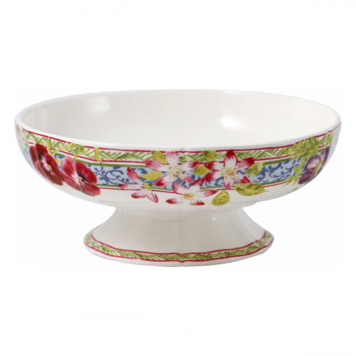 Gien Fayencerie Millefleurs Bowl on foot 19.5 cm