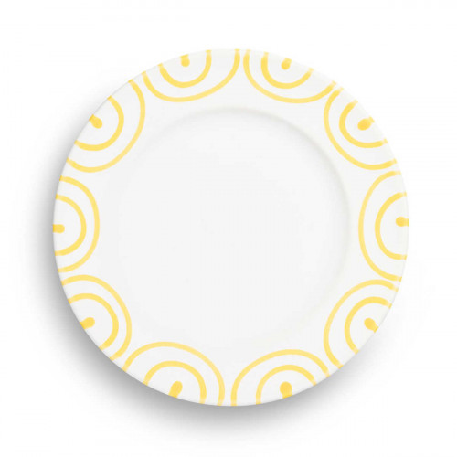 Gmundner Keramik Gelbgeflammt Dessert plate / breakfast plate Gourmet d: 18 cm / h: 1,8 cm