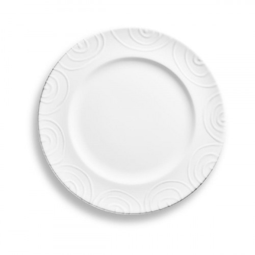 Gmundner ceramic white flamed dinner plate Gourmet d: 27 cm / h: 2 cm