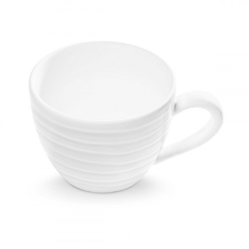 Gmundner ceramic white flamed tea cup Maxima in gift box 0,4 L / h: 9 cm