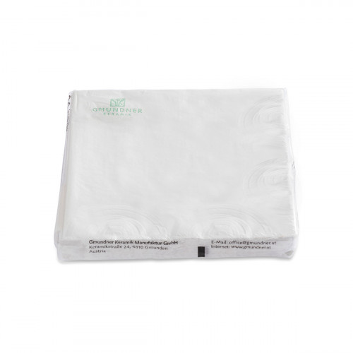 Gmundner Keramik Weißgeflammt Napkins Lunch 33x33 cm 20 pieces