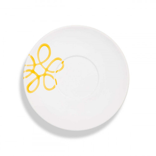 Gmundner Keramik Pur Geflammt Gelb Teacup saucer Maxima 18 cm