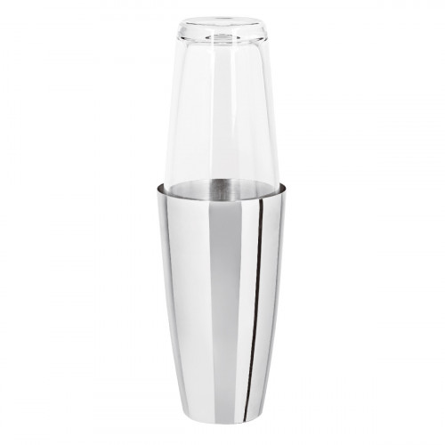 Sambonet Sphera Home Bar - Edelstahl poliert Boston Shaker with glass d: 9 cm / h: 17 cm / 0.5 L