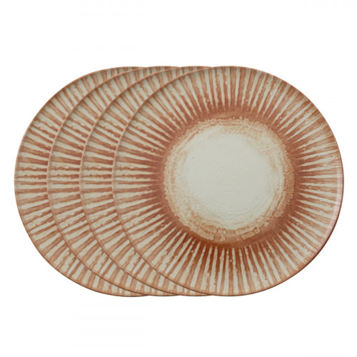 Arthur Krupp Sunlight Red 4-piece pizza plate set