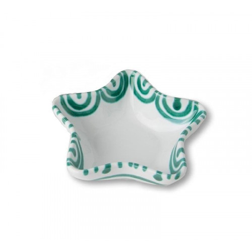 Gmundner Keramik Grüngeflammt Star shell Stella d: 14 cm / h: 3.9 cm