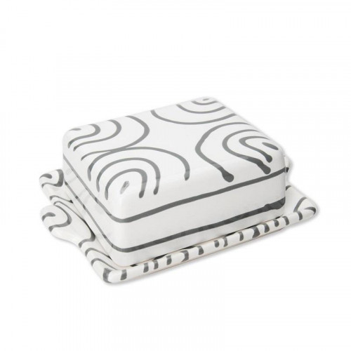 Gmundner Keramik Graugeflammt Butter dish 125 g
