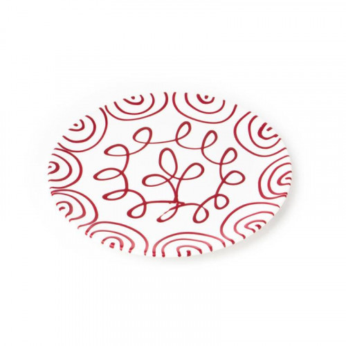 Gmundner ceramic red flamed plate Cup d: 32 cm / h: 2,2 cm