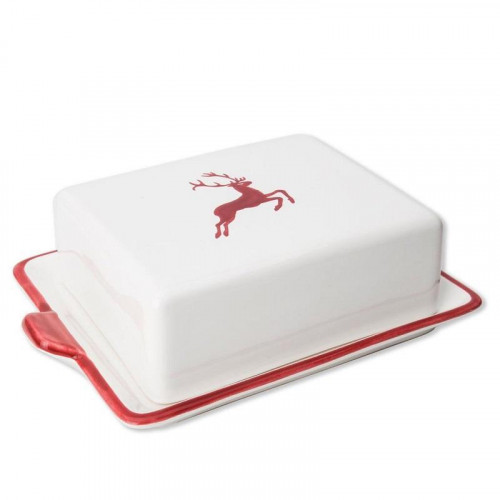 Gmundner Keramik Roter Hirsch Butter dish 250 g