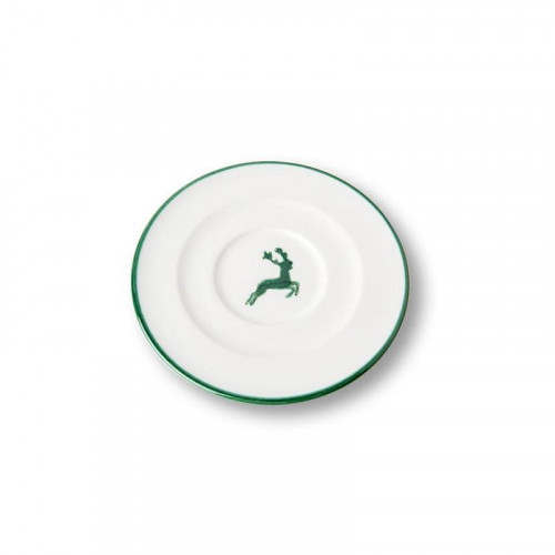 Gmundner Keramik Grüner Hirsch Cappuccino saucer Gourmet d: 14 cm
