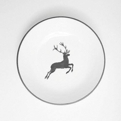 Gmundner Keramik Grauer Hirsch Soup plate Cup d: 20 cm / h: 4,4 cm
