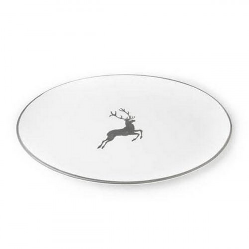 Gmundner Keramik Grauer Hirsch Oval plate 28x21x2.3 cm