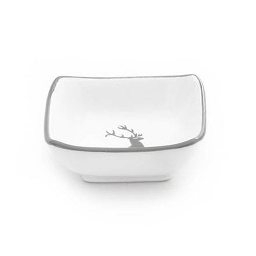Gmundner Keramik Grauer Hirsch Square bowl 9x9x3.4 cm