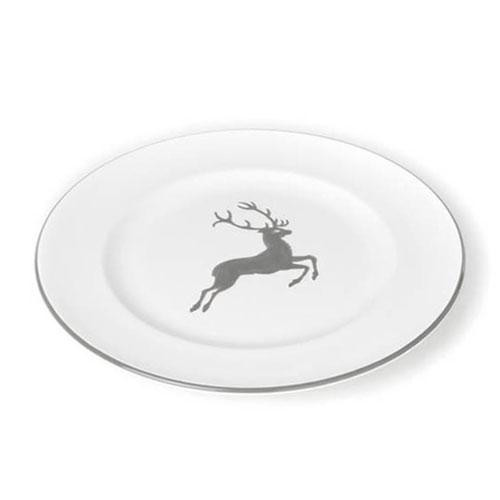 Gmundner Keramik Grauer Hirsch Dessert plate / breakfast plate Gourmet d: 22 cm / h: 2,2 cm
