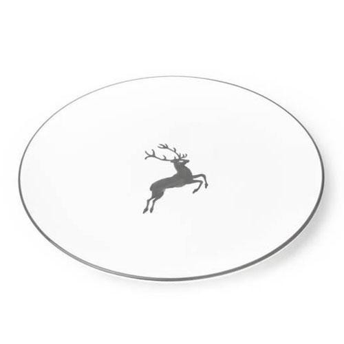 Gmundner Keramik Grauer Hirsch Dining Plate Cup d: 28 cm / h: 2.6 cm