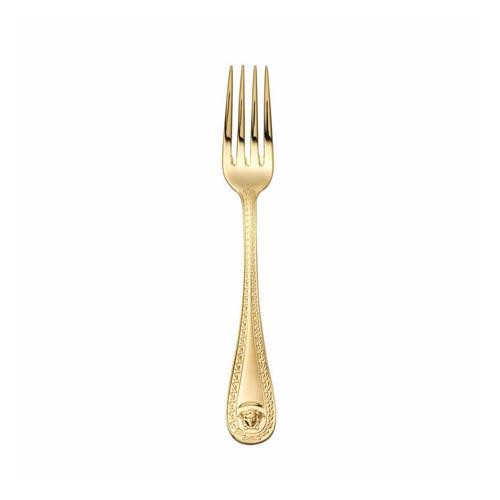 Rosenthal meets Versace Medusa Besteck 14 gramm vergoldet - Feingold 999 Dessert fork 18 cm