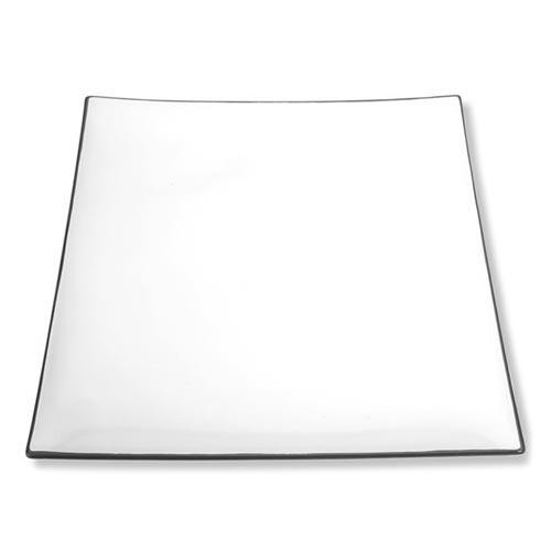 Gmundner Keramik Grauer Rand Square place plate 31x31 cm
