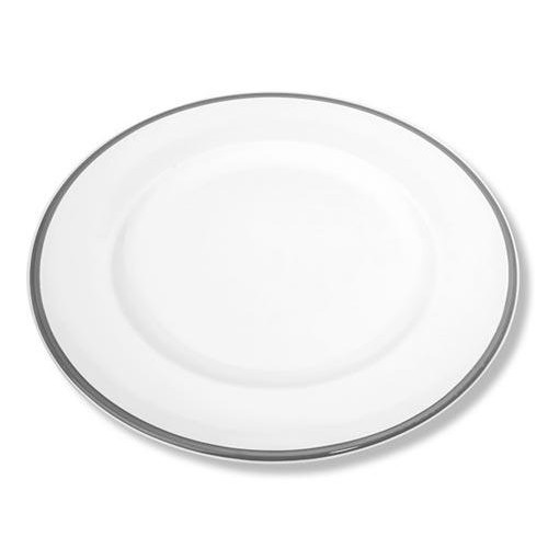 Gmundner Keramik Grauer Rand Plate with flag Gourmet 27 cm