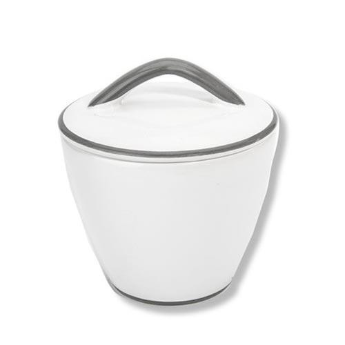 Gmundner Keramik Grauer Rand Sugar bowl Gourmet d: 9 cm