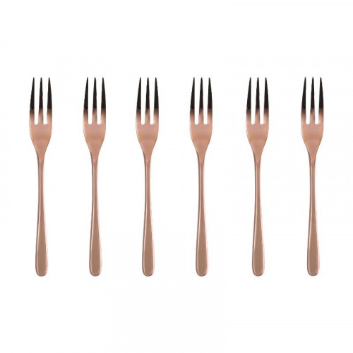 Sambonet Taste - Edelstahl / PVD Kupfer 6-piece cake fork set