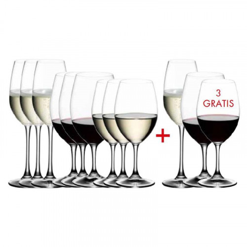 Riedel Ouverture Ouverture Glass Set 12 pcs Get 12 Pay 9 4x Red Wine + 4x White Wine + 4x Champagne
