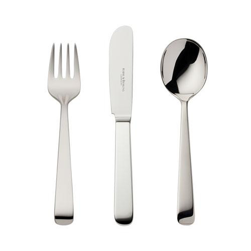 Robbe & Berking Alta 150 g Children's cutlery 3-piece set. 150 grams solid silver plated
