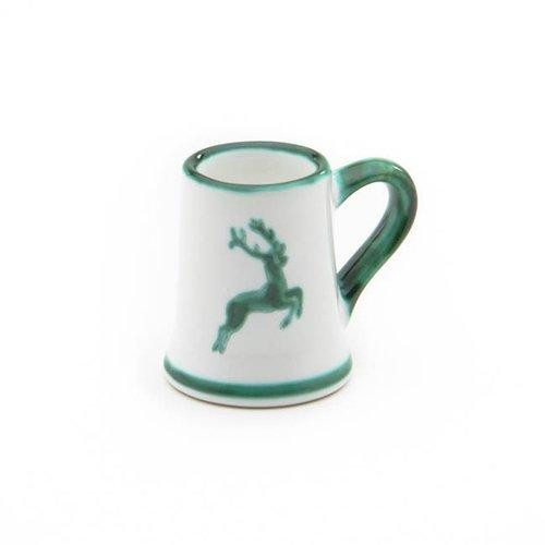 Gmundner Keramik Grüner Hirsch Jug Stamperl h: 5.5 cm / 0.025 L