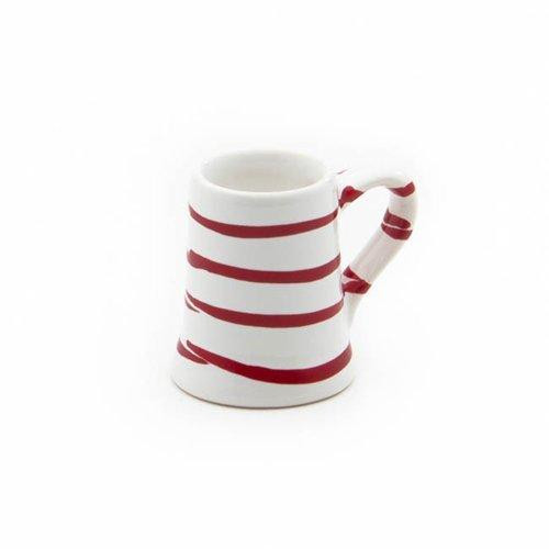 Gmundner Keramik Rotgeflammt Jug Stamperl h: 5.5 cm / 0.025 L