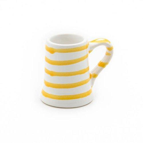 Gmundner Keramik Gelbgeflammt Jug Stamperl h: 5.5 cm / 0.025 L
