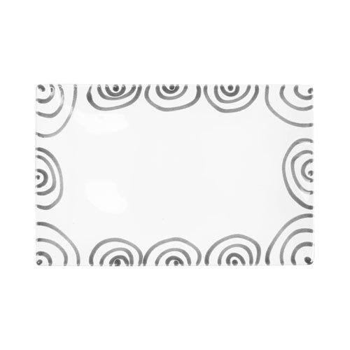 Gmundner Keramik Graugeflammt Rectangular plate 30x20x2.5 cm