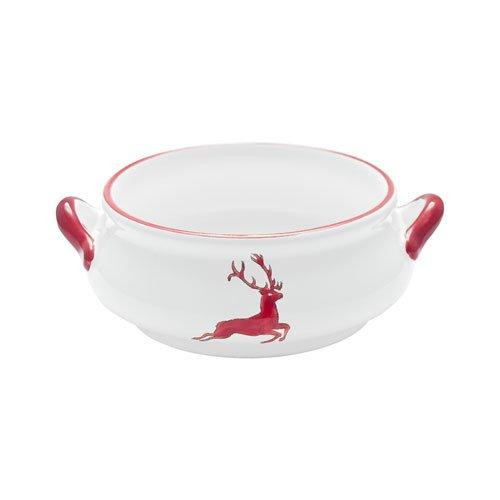 Gmundner Keramik Ruby Red Deer Soup Bowl classic 0,37 L