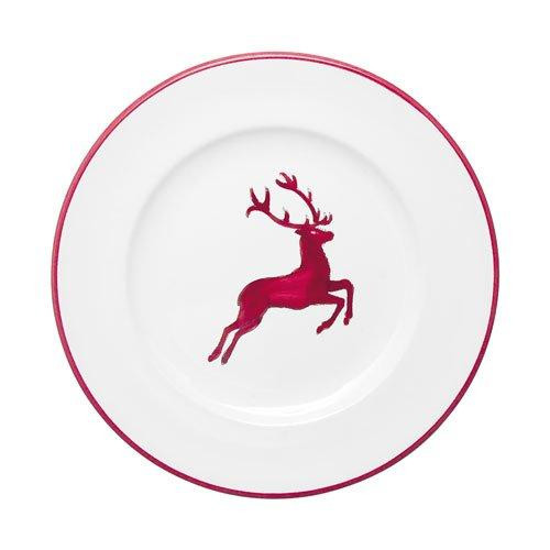 Gmundner Keramik Ruby Red Deer Dessert Plate gourmet 22 cm
